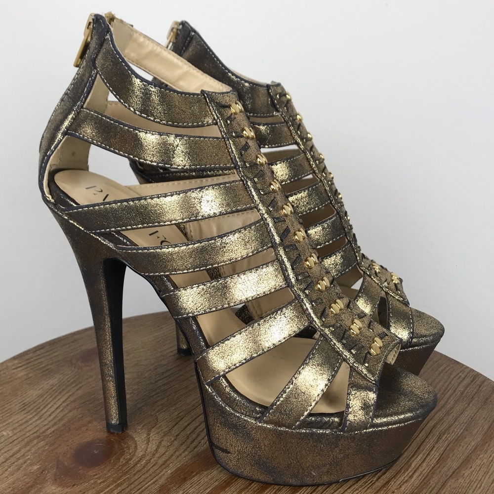 Gold Accent High Heel Platform